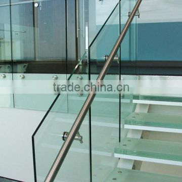 Clear tempered glass deck railings