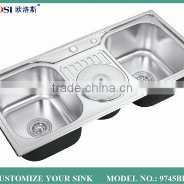 hot sale all over world short-time delivery nice electroplating stainless steel prison sink 9745BL
