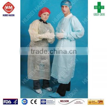 Best selling disposable cpe gown hospital