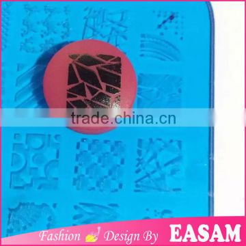 Colorful nail plate image for stamping nail art made with plastic