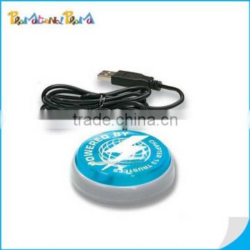 Plastic Round USB Smart Button with Web Key, USB Light Up Web Key Button