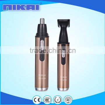 Metal body cordless use nose and ear trimmer