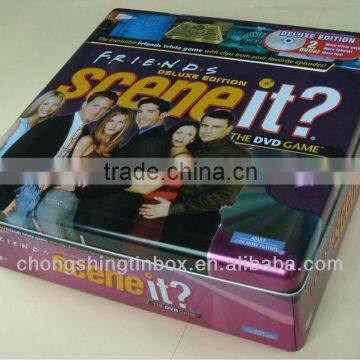 square DVD tin box