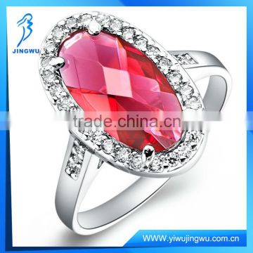 women design ruby ring with AAA cz stone