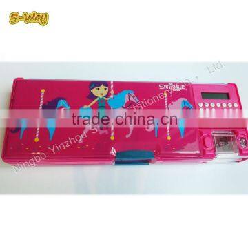 China school stationery free samples pencil box with password/pencil cases