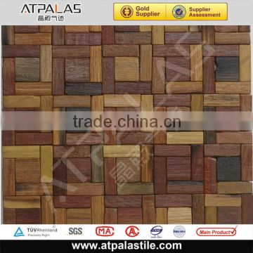 suqare 12*12 old ship wood mosaic for wall tile