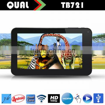 Best promotion!7 inch Allwinner A20 Android 4.4 two camera internet tablet 1080P USB Host B
