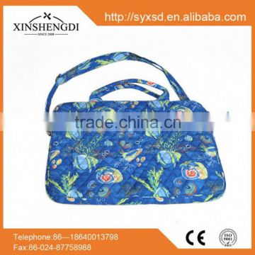 Good price colorful large portable fabric cotton quilted sapphire laptop bag