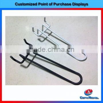 Wall mounted metal wire hanging hook display stand with mini MOQ