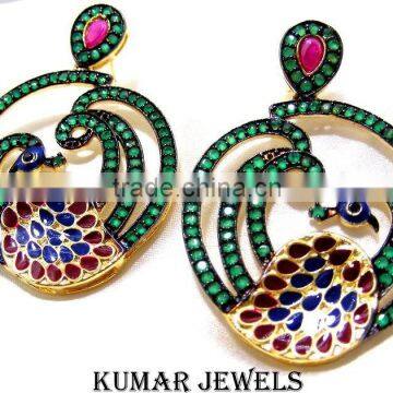 Designer Peacock Style Earrings