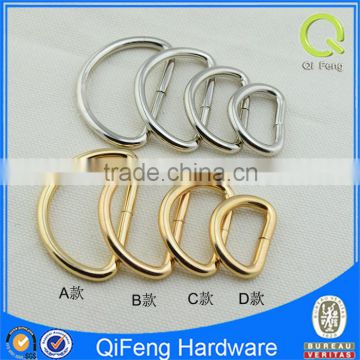 Metal D ring Metal cut D-ring round profile 4mm wire thicknessCustomized size key fob ring,top quality copper gift/ring/key chai