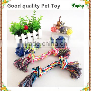 Cute Pet Dog Braided Twisted Cotton Rope Chew Double Knots Toy