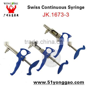 Veterinary metal syringe 1ml, 2ml, 5ml syringe gun automatic syringe injector