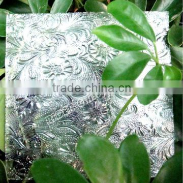 3-8mm CE Accredited Floral Pattern Glass