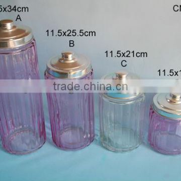 2016 purple cylinder glass mason jar with personality tin lid