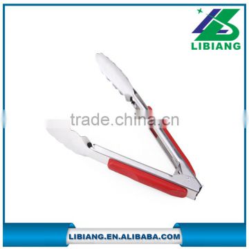 Hot sale 3 sizes food tongs/ barbecue tongs with silicone handle