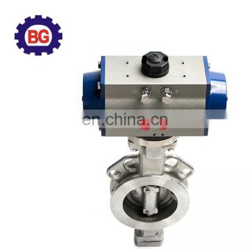 Stainless Steel Pneumatic actuated butterfly valve