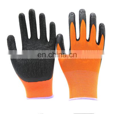 Wholesale industrial safety cheap work latex coated gloves rubber arbeitshandschuhe