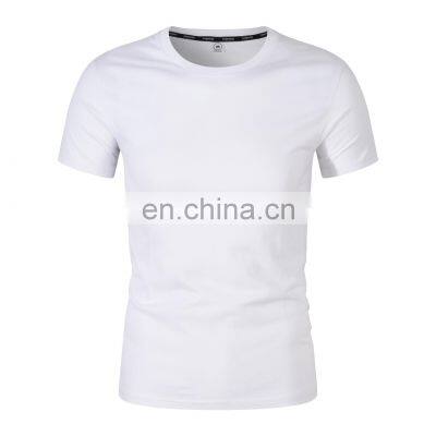 Manufacturer Wholesale Pure Cotton Blank T-shirt Short Sleeve Loose Casual Solid Color Top Large Size S-3XL