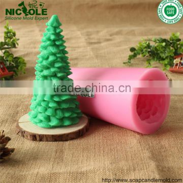 LZ0005 Nicole Christmas Tree Silicone Candle Mould Making Tools Decorating