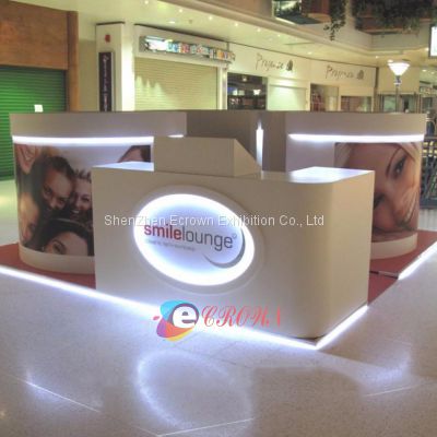 China mall teeth whitening kiosk display showcase