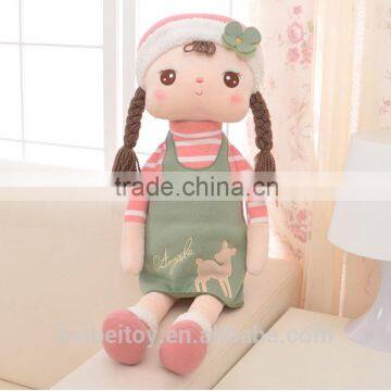 Custom high quality wholesale plush baby dolls and soft stuffed girl doll