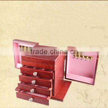 2015 traditional wooden box for jewelry with mirror for household furniture, 4drawer jewellery box,Vintage Style wooden jewelry