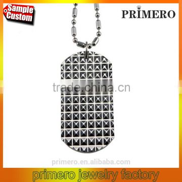 New Stainless Steel Necklace Dog Tag Pendant Jewelry Ball Chain And Leather Chain