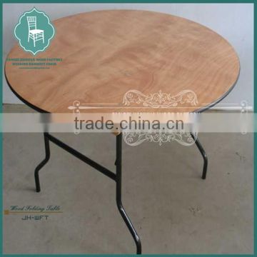 Round folding wooden table dining table
