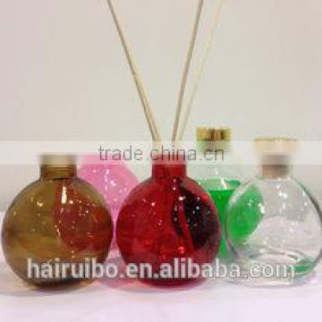 colorful 100ml glass reed diffuser bottle with gold top for sale
