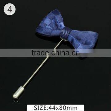 Simple Solid Color Satin Fabric Bow Lapel Pins,Custom Corsage For Men,Bulk Men's Brooch Pin