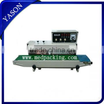Continuous Plastic Bag Sealing Machine ,black Colored words printed FR-1000(Sealing Width:6-12MM)