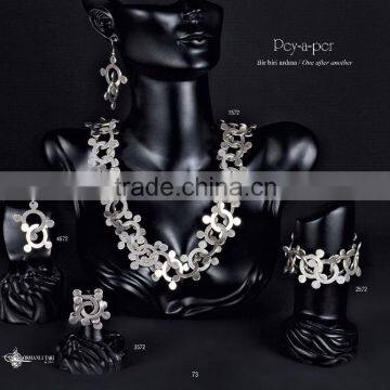 Fashion turkish style silver plated necklace Pey-a-per 1572