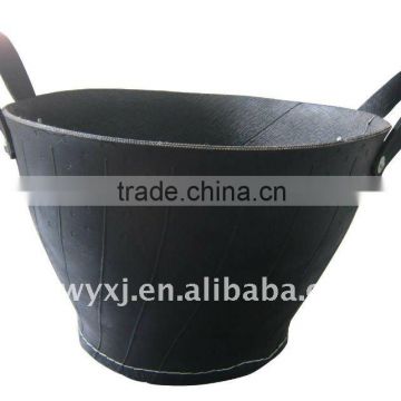 recycled tire basket,OEM rubber bucket,hand-making tire bcket
