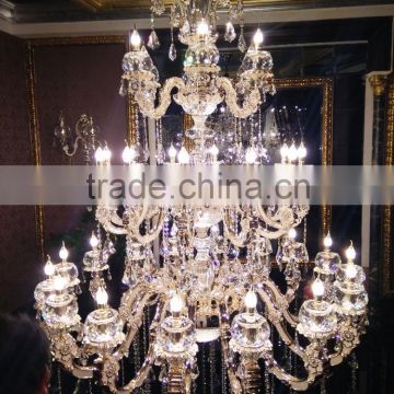 Chinese style modern crystal chandelier with metal bend