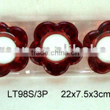 LT98/3P flower shape glass candle holder