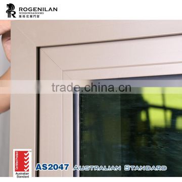ROGENILAN 88 3 panels price of aluminum frame glass sliding window with mosquito screen