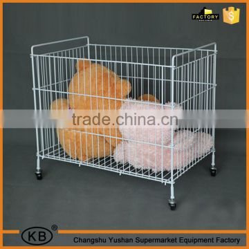 Wholesale clothes storage folding wire cage with wheels