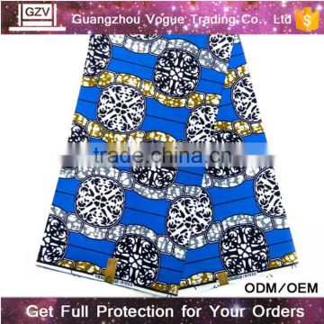 china factory high quality comfortable 100% cotton modern african george with blouse-fabric for men