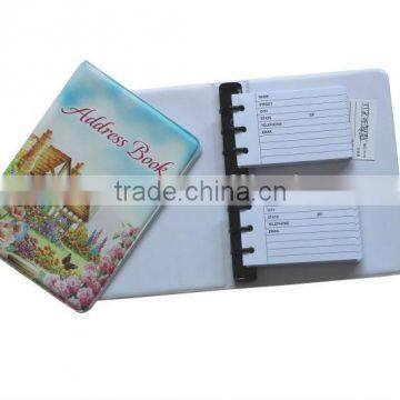 Address book/Promotioan PVC hardcover spiral botebook with colorful printing