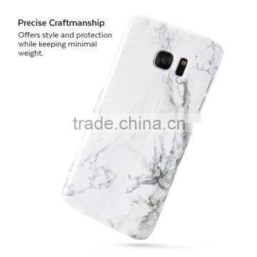 Hot for samsung galaxy s7 edge case, marble patten hard pc back cover case for samsung s7 edge, white & black