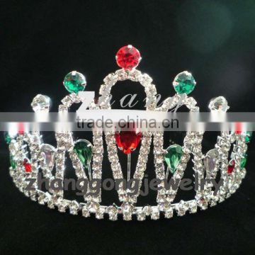 Wholesale colored stone beauty pageant tiara