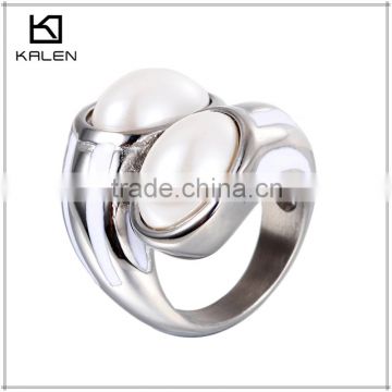 925 silver plated original pearl ring designs for women