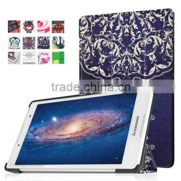 2016 best selling painting case VINTAGE pattern hard case for Lenovo Tab 2 A8-50F folding leather stand tablet case
