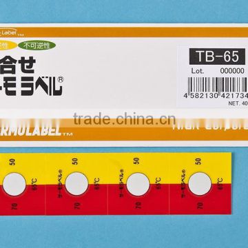 Temperature monitoring label used for electric generator safety check/Reversible and Irreversible