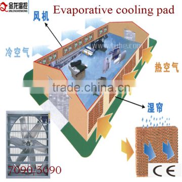 pad and fan greenhouse cooling system