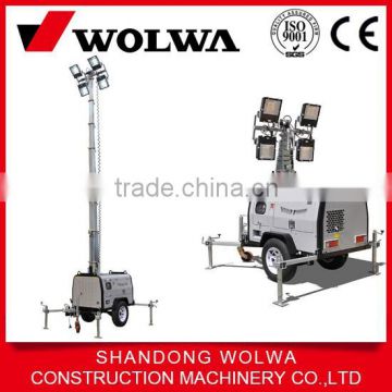 150w*4 led mobile light tower with hydraulic lifting system