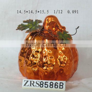 ceramic electroplated pumpkin lantern