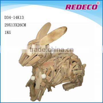 Handmade wood rabbit craft for sale