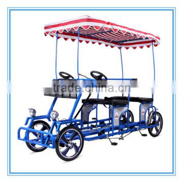 4 Person New Design Sightseeing Bikes Surrey bike with cover bicycle F6160